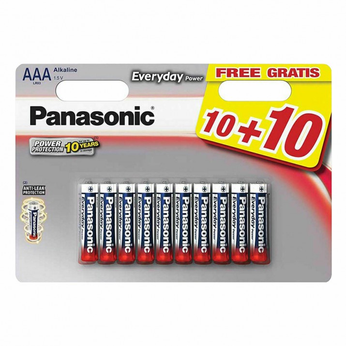 Everyday power LR03 AAA 10 piles +10 gratuites