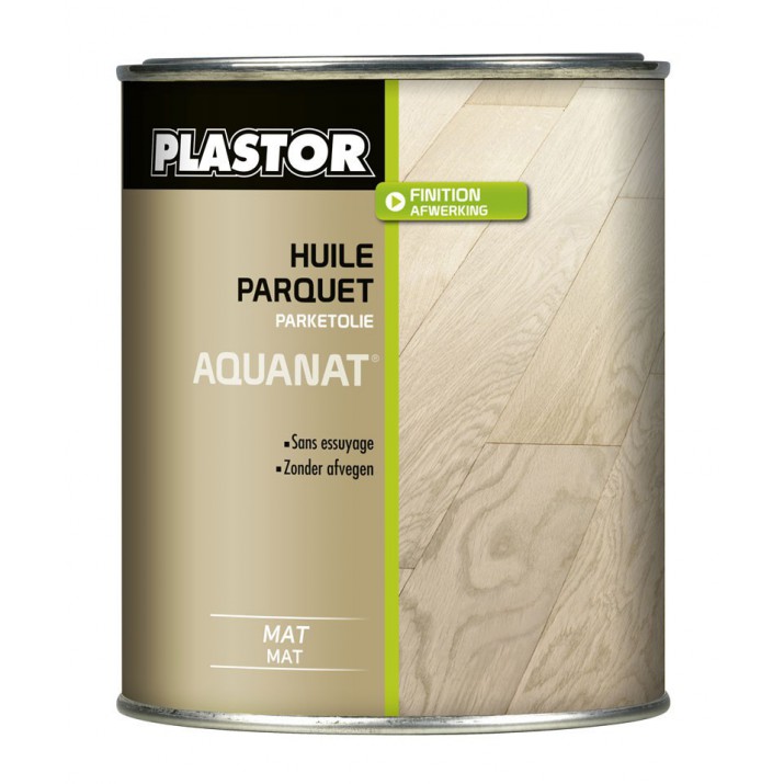 Plastor Huile Parquet Sans Essuyage Aquanat Finition Mate