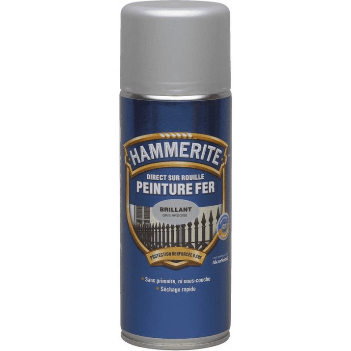 Hammerite Peinture fer Direct sur rouille Brillant aérosol 400ml