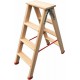 Echelle double avec Marches plates Bois