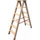 Echelle double avec Marches plates Bois