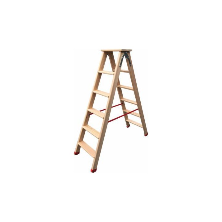Echelle double avec Marches plates Bois
