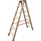 Echelle double avec Marches plates Bois