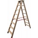 Echelle double avec Marches plates Bois