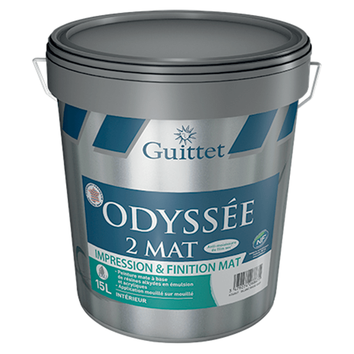 Guittet Odyssée 2 Mat Peinture Impression et Finition Murs et Plafonds anti moisissures