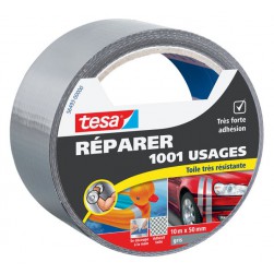 Adhésif toilé de réparation gris 10m x 50mm