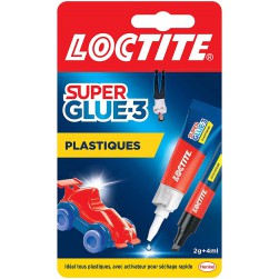 Super Glue 3 spéciale plastiques 2g+4ml