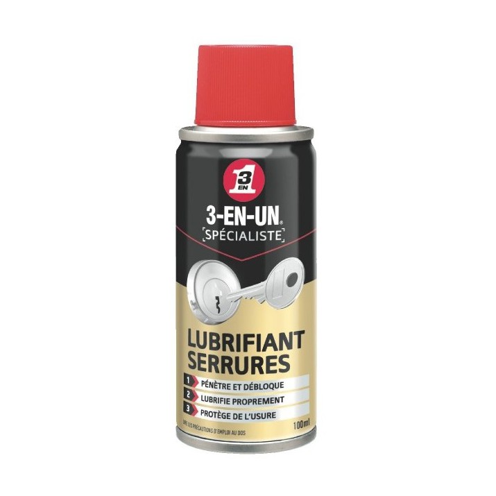 3-en-un Lubrifiant serrures 100ml