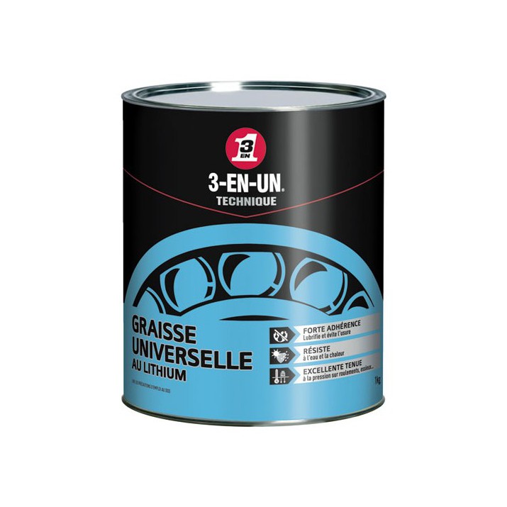 3-en-un Graisse universelle au lithium 1kg