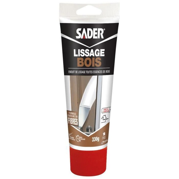 Sader Enduit de lissage bois tube 330g