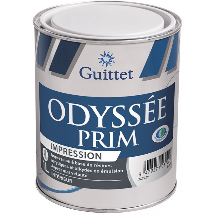 Guittet Odyssée Prim Peinture d'Impression Murs Plafonds et Boiseries - Intérieur - Blanc
