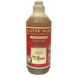 Savon noir à l'huile de lin 1L