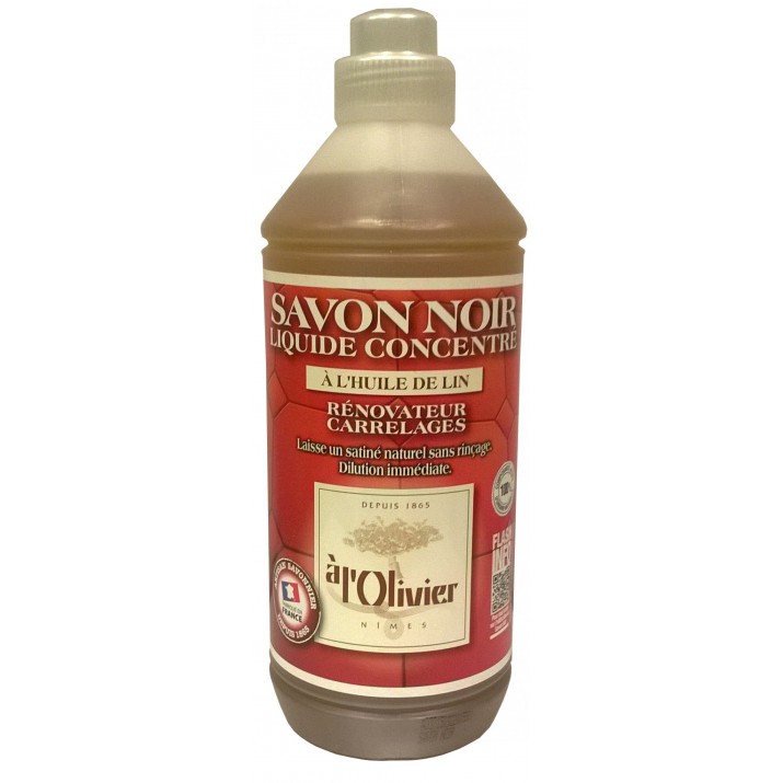 Savon noir à l'huile de lin 1L