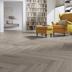 Kronotex Parquet Stratifié Chevron Herringbone - Chêne Silver D3773 - 665 x 133 x 8 mm