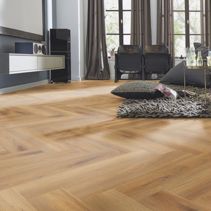Kronotex Parquet Stratifié Chevron Herringbone - Pisa Oak D3861 - 665 x 133 x 8 mm