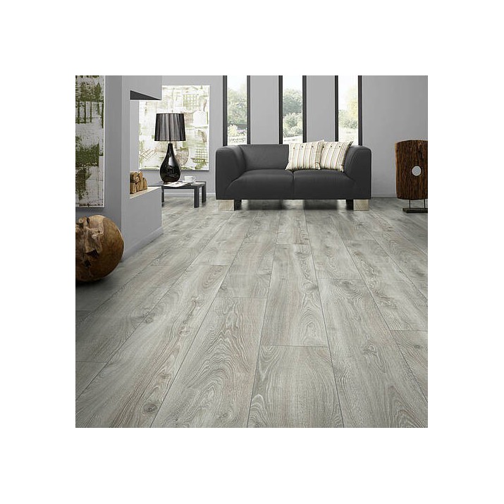 Kronotex Parquet Stratifié Mammut Plus - Chêne Highland Argent D4797 - 1845 x 244 x 10 mm