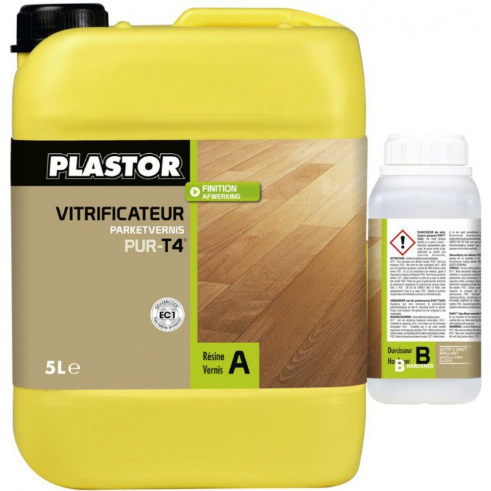 Plastor Vitrificateur Duo Pur -T4- Extra-Mat - Aspect Brut - 5L