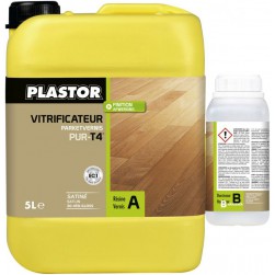 Plastor Vitrificateur Duo Pur - T4 - Satin - Aspect Ciré - 5L