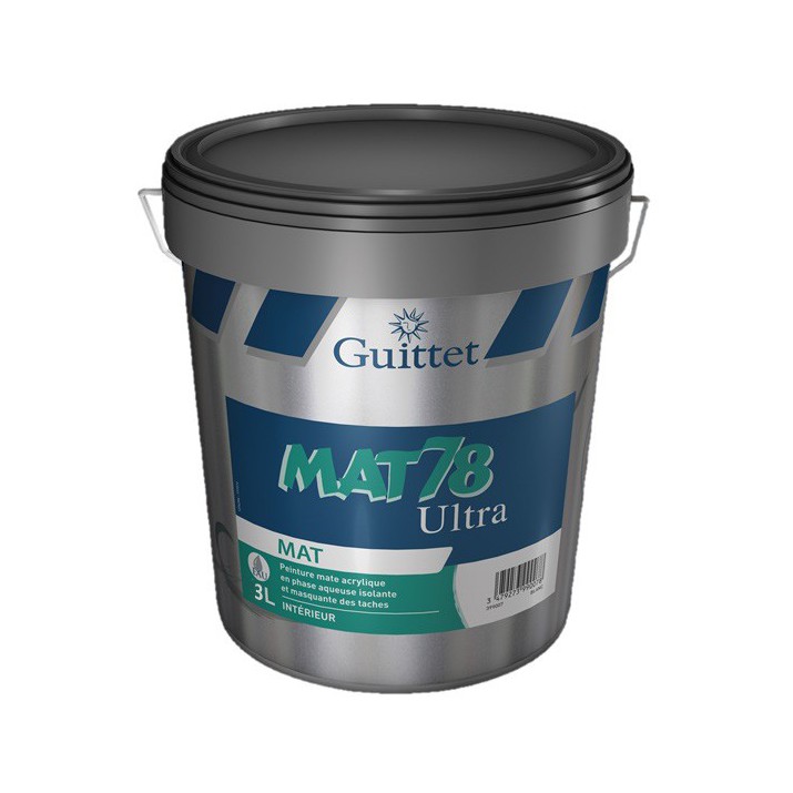 Guittet Mat 78 Ultra Sans Tension - Rénovation Murs et Plafonds Tâchés - Blanc