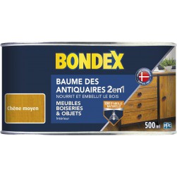 Bondex Baume des Antiquaires 2 en 1 Nourrit et Embellit - 0,5L