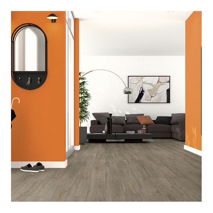 Kronotex Parquet Stratifié Exquisit - Chêne Titanium D6401 - 1380 x 193 x 8 mm