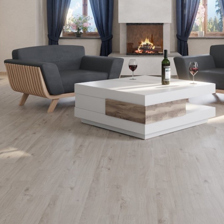 Kronotex Parquet Stratifié - Chêne Gris Standard D5262 - 1376 x 193 x 7 mm