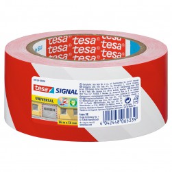 Ruban de signalisation rouge et blanc 66m x 50mm