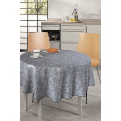 Toile cirée Rectangulaire 140 CM Motif Plante Grise