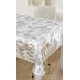 Toile Cirée Ronde Transparente Cristal 140 CM Motif Carillon