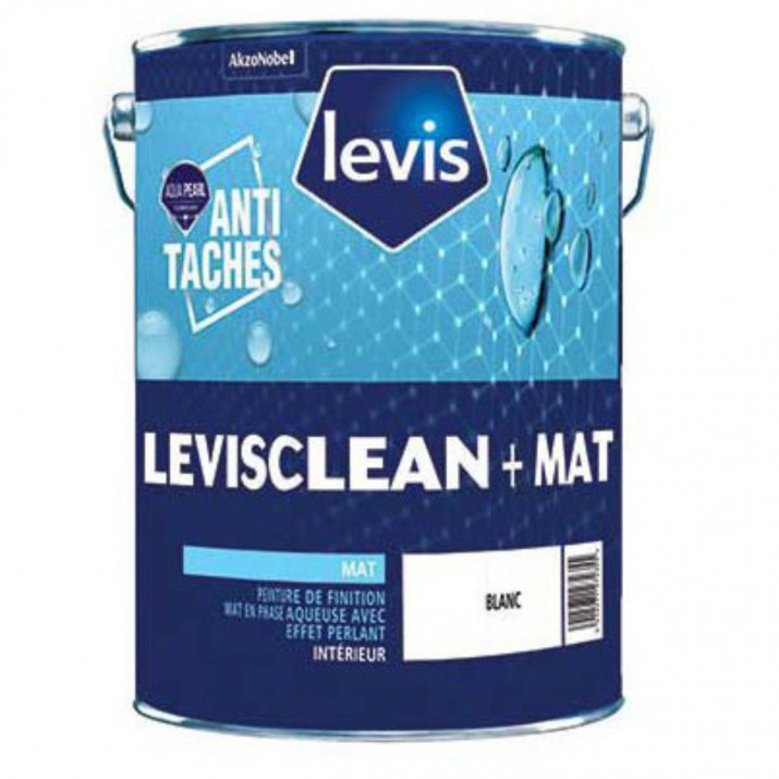 Levis Levisclean+ Mat Peinture Acrylique Effet Perlant Anti Taches - Surfaces Murales - Intérieur