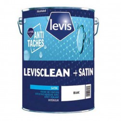 Levis Levisclean+ Satin Peinture Acrylique Effet Perlant Anti Taches - Surfaces Murales - Intérieur