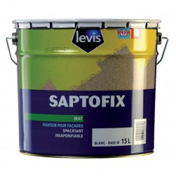 Levis Saptofix Fixateur Opacifiant - Béton Enduits Ciment Briques Pierres - Extérieur - 15 Litres