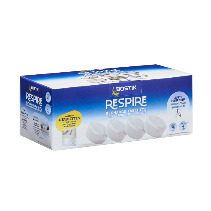 4 Recharges Absorbeur Respire 4X250 g - Bostik