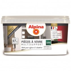Alpina Peinture Acrylique Multisupports - Pièces à Vivre - Satin - 2,5L