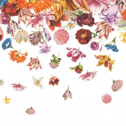 Papier Peint Panoramique Intissé Flower Rain Multicolore fond Blanc - Moorea de Montecolino - réf. 18003 - 270 x 280 cm