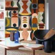 Papier Peint Panoramique Modelage Multicolore – L’Atelier de Casamance - réf. 75564078 - 204 x 300 CM