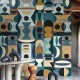 Papier Peint Panoramique Modelage Bleu/ Céladon – L’Atelier de Casamance - réf. 75564282 - 204 x 300 CM