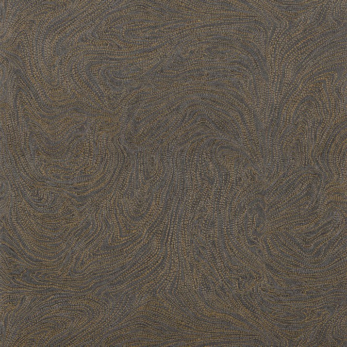 Papier Peint Intissé Voie Lactée Noir/ Doré – Nuit d’Orient de Casamance - réf. 75414282
