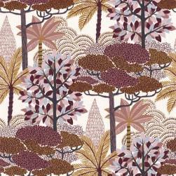Papier Peint Intissé Marakanda Blanc/ Bois De Rose – Nuit d’Orient de Casamance - réf. 75380202