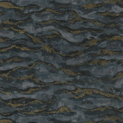 Papier Peint Intissé Sohar Noir/ Doré – Nuit d’Orient de Casamance - réf. 75402140