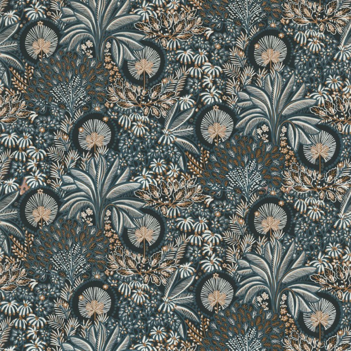 Papier Peint Intissé Persée Noir/ Cuivre – Nuit d’Orient de Casamance - réf. 75391528