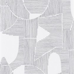 Papier Peint Graphique Noir et Blanc – Gallery de Casadéco - réf. GLRY86129127