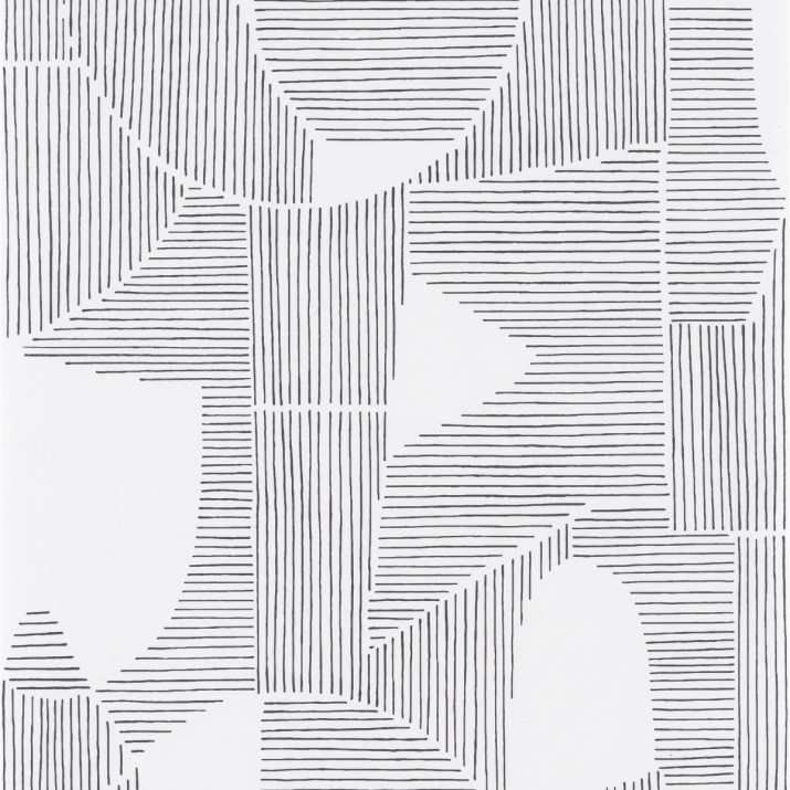 Papier Peint Graphique Noir et Blanc – Gallery de Casadéco - réf. GLRY86129127