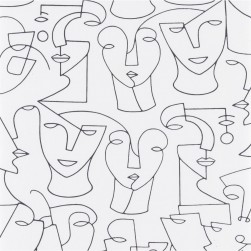 Papier Peint Portrait Blanc et Noir – Gallery de Casadéco - réf. GLRY86160116