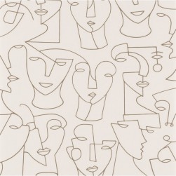 Papier Peint Portrait Beige – Gallery de Casadéco - réf. GLRY86161204