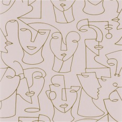 Papier Peint Portrait Camel et Rose – Gallery de Casadéco - réf. GLRY86164212