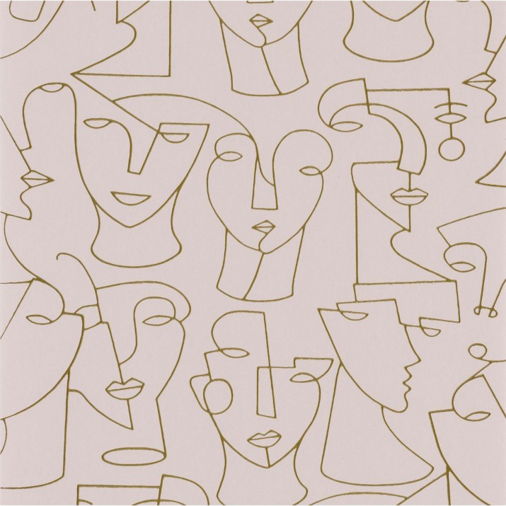 Papier Peint Portrait Camel et Rose – Gallery de Casadéco - réf. GLRY86164212