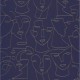 Papier Peint Portrait Bleu et Beige – Gallery de Casadéco - réf. GLRY86166415