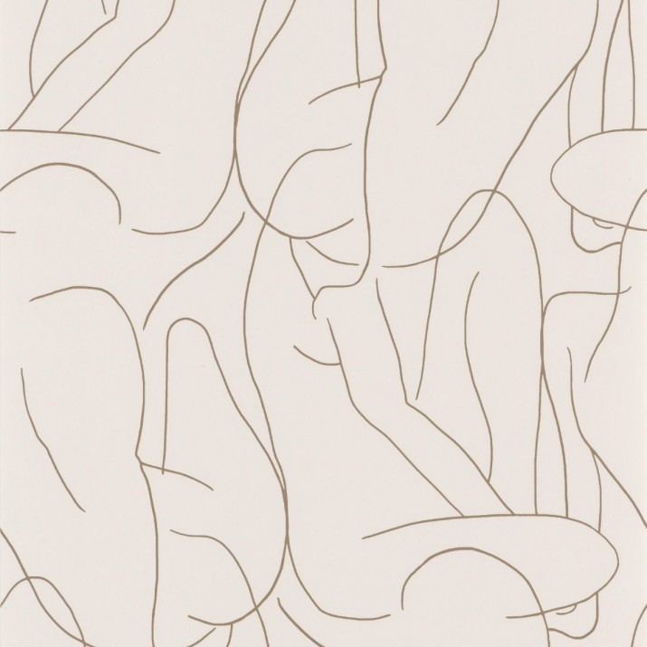 Papier Peint Académie Beige et Blanc – Gallery de Casadéco - réf. GLRY86101108