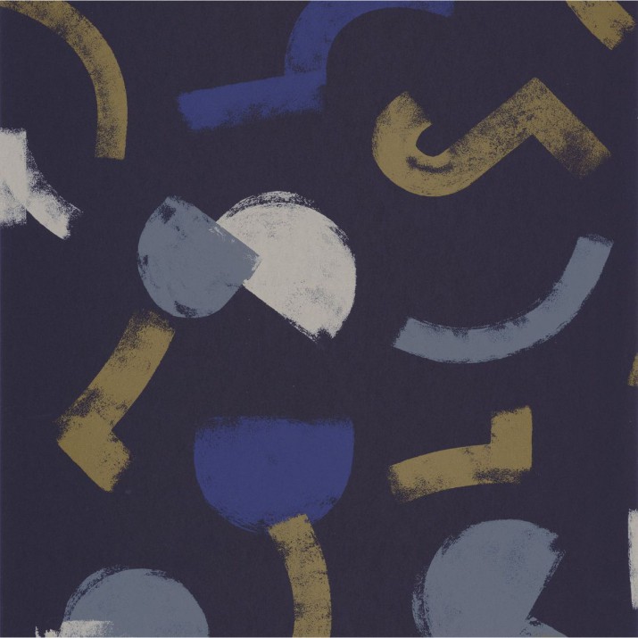 Papier Peint Mouvement Bleu – Gallery de Casadéco - réf. GLRY86136617